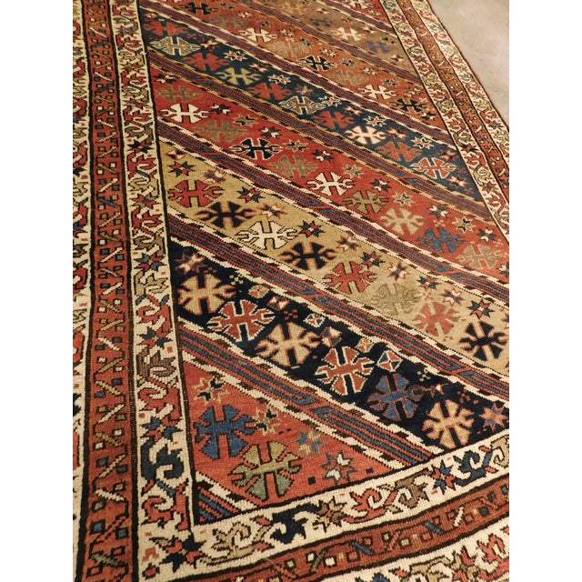 Antique Hand-Knotted Caucasian Gendje Gallery Rug. 4'7"x 9'3" For Sale - Image 10 of 15