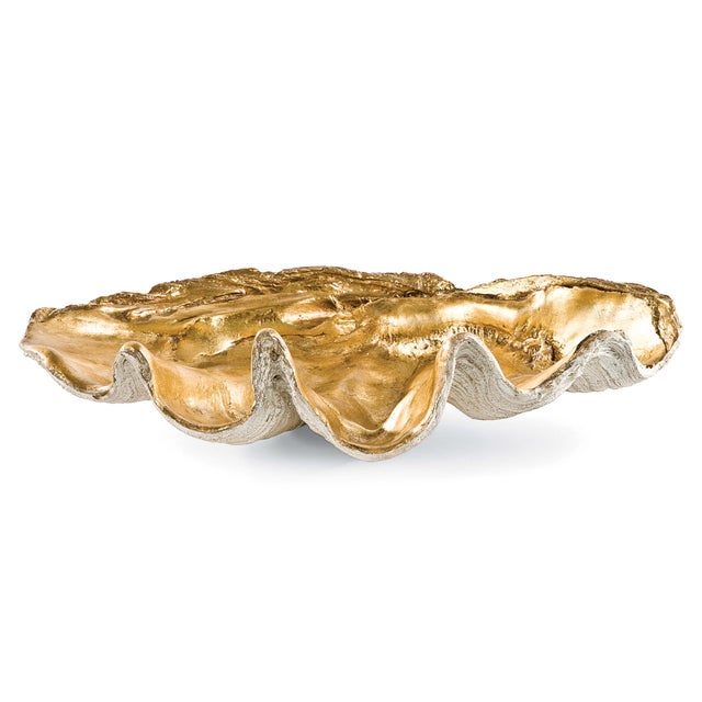Regina Andrew Golden Clam Bowl, Large For Sale In Detroit - Image 6 of 6