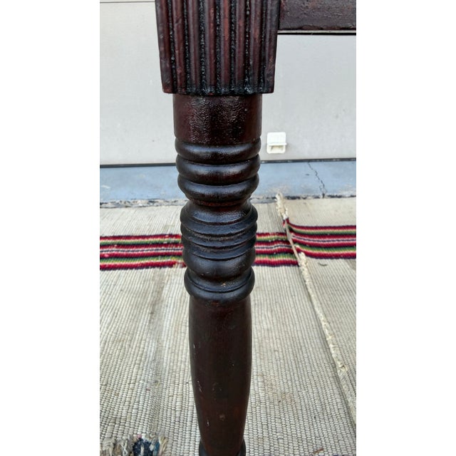 Early 19th Century A Fine Antique Pennsylvania Country Sheraton 2 Drawer Side Table, Circa 1820's For Sale - Image 5 of 12