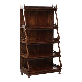 Antique English Wooden Bookcase, 1900s For Sale