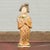Statue of a Chinese Court Lady Wearing Brown Patterned Kimono and Holding a Baby For Sale - Image 4 of 12