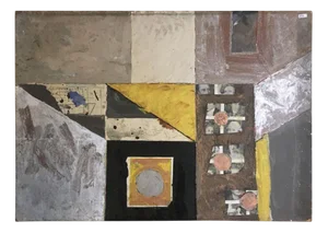 Ermete Lancini, Abstract Collage, 1960, Mixed Media