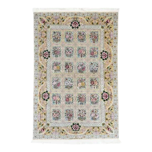 Extremely Fine Persian Isfahan Wool and Silk Rug 4'1'' X 6'4''