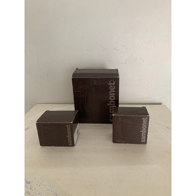 Sambonet Italy Bamboo Stainless Steel Coffee Set - 3 Piece Set For Sale - Image 12 of 13