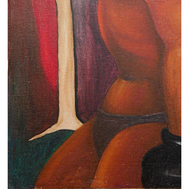 Warm-Toned Abstract Figurative Portrait of Boxer Jack Johnson, 1950s For Sale - Image 4 of 9