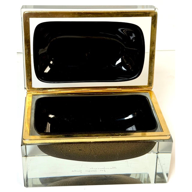 Alessandro Mandruzzato Signed Alessandro Mandruzzato for Design Guild Murano Sommerso Faceted Glass Box For Sale - Image 4 of 18