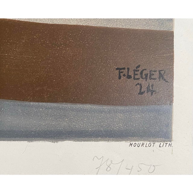 This lithograph is a beautiful, rich interpretation of a famous painting by Léger, which was published by Fernand Mourlot...