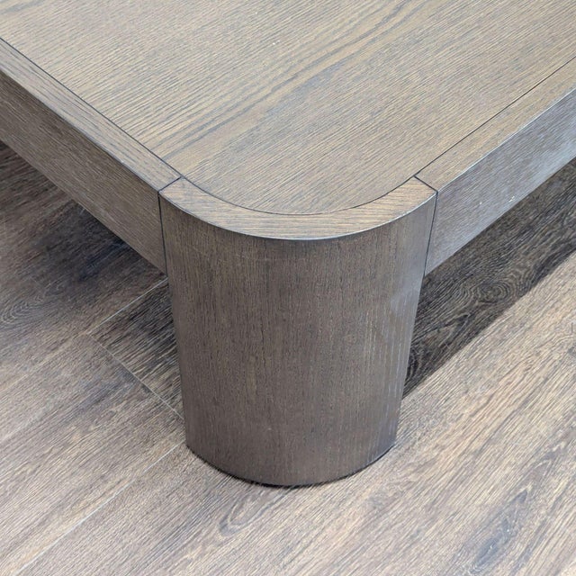 Brown Restoration Hardware Square Wood Coffee Table For Sale - Image 8 of 9
