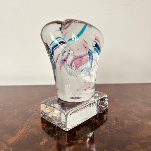 Abstract Studio Art Glass Paperweight by Cheryl Takacs For Sale - Image 3 of 5