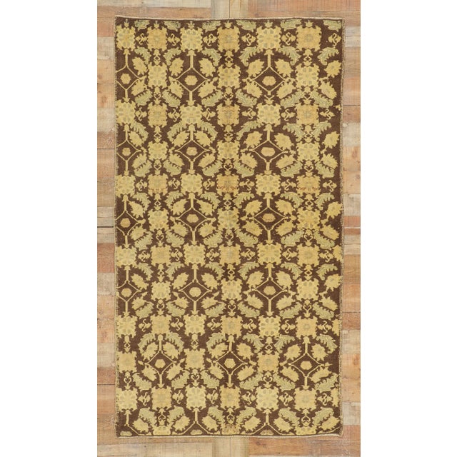 Vintage Turkish Oushak Rug - 04'04 X 07'08 For Sale - Image 9 of 9