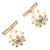 David Webb Vintage! David Webb Yellow Gold White Enamel Ball Spike Cufflinks, Pair For Sale - Image 4 of 9