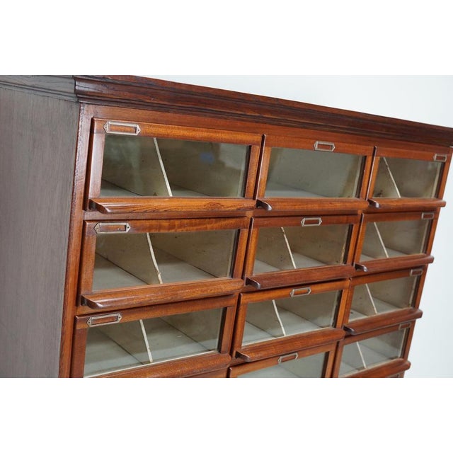 Vintage Dutch Oak / Mahogany Haberdashery Shop Cabinet, 1930s For Sale - Image 11 of 18
