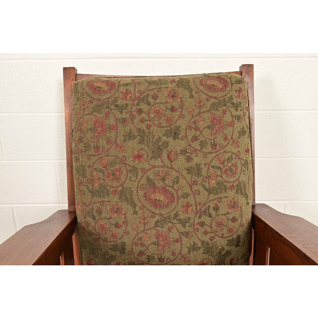 Wood L. & J. G. Stickley Mission Oak Arts & Crafts Rocking Chair For Sale - Image 7 of 14