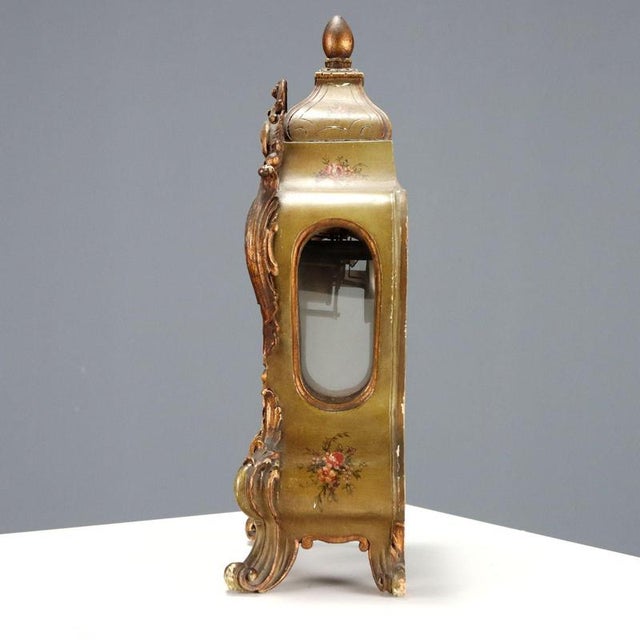Brown Vintage Mantel Pendulum Clock For Sale - Image 8 of 13