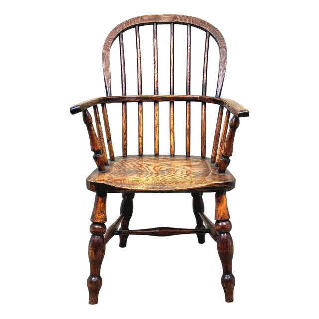 19th Century Childs Ash & Elm Windsor Armchair, 1860s For Sale - Image 10 of 11