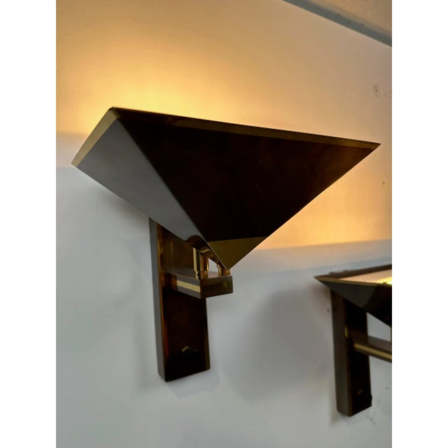 Vintage uplighters of high quality. Heavy duty. High-quality integrated Elco dimmers. Angle is adjustable. Perhaps bronze....