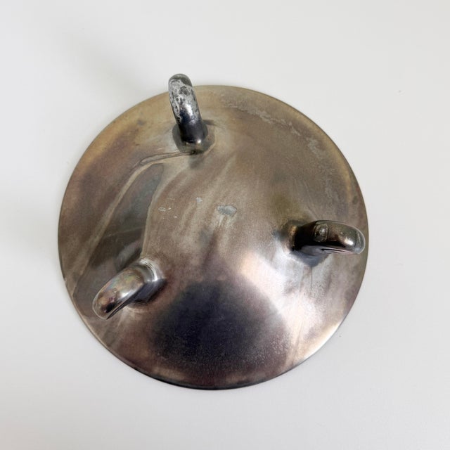 Vintage Footed Pewter Bowl For Sale In Sacramento - Image 6 of 7