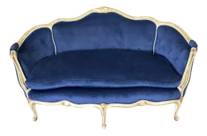 Antique Louis XV Style Painted and Gilt Settee