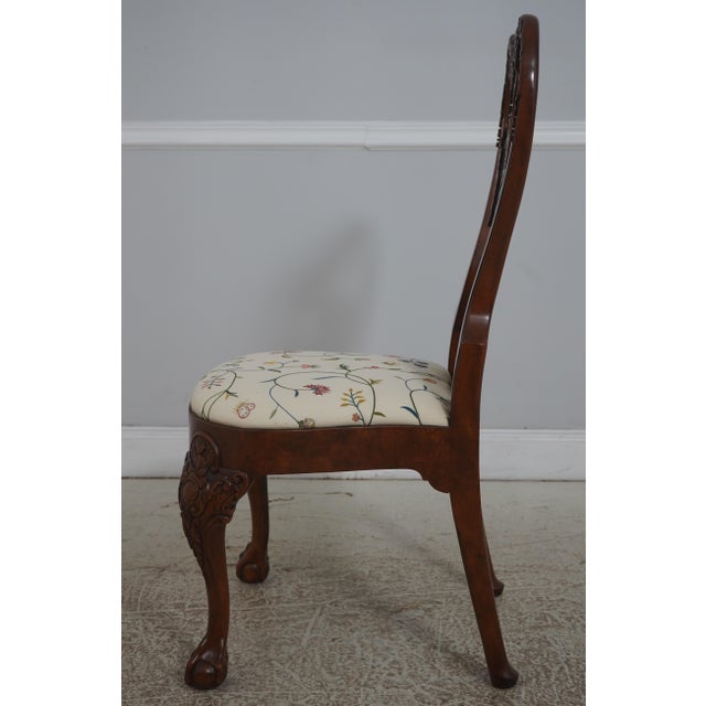 Traditional Set of 6 Baker Georgian Walnut Dining Room Chairs For Sale - Image 3 of 18