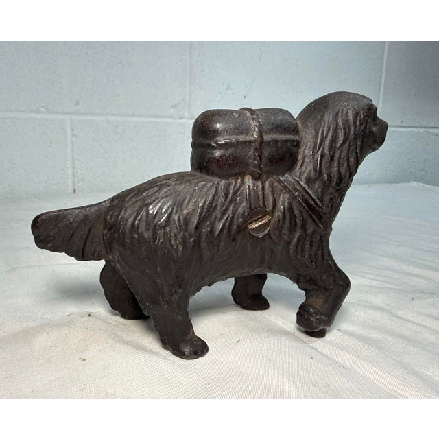 Antique Early 1900's Cast Iron St Bernard Dog Pack Still Coin Bank a.c. Williams For Sale - Image 4 of 10