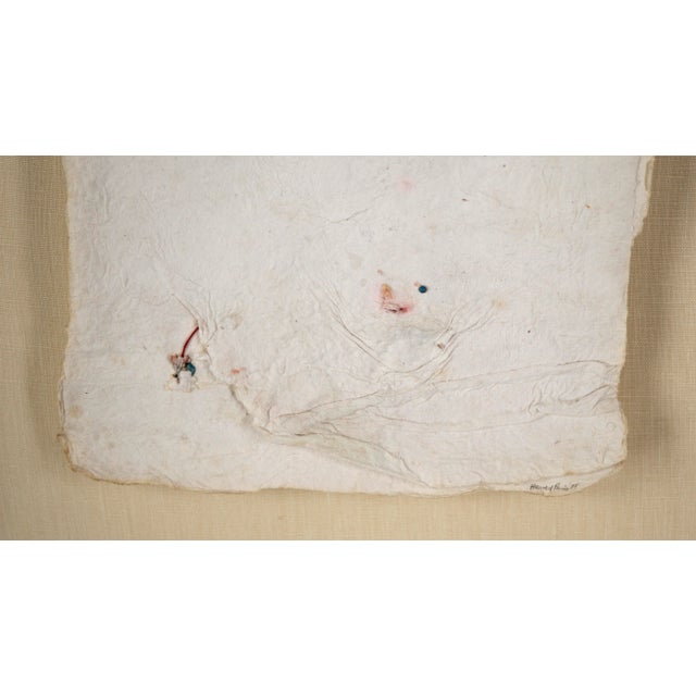 "Carta Series # 45, Paper Imbeds" Experimental Printmaking Wall Sculpture by Harold Paris For Sale - Image 4 of 7
