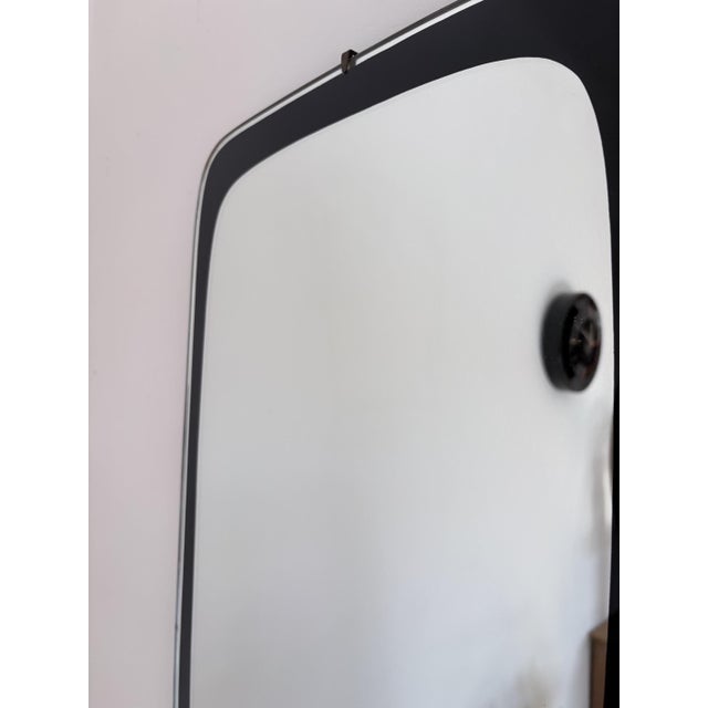 Glass Large Asymmetrical Crystal Mirror, 1960s For Sale - Image 7 of 13