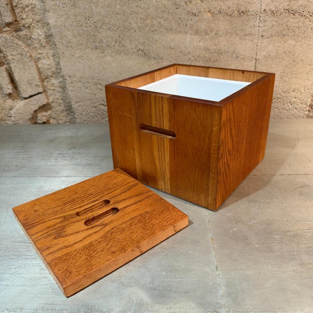 1960s Vintage Mid-Century Modern Wooden Ice Bucket Bruce Marton DDC For Sale - Image 5 of 8