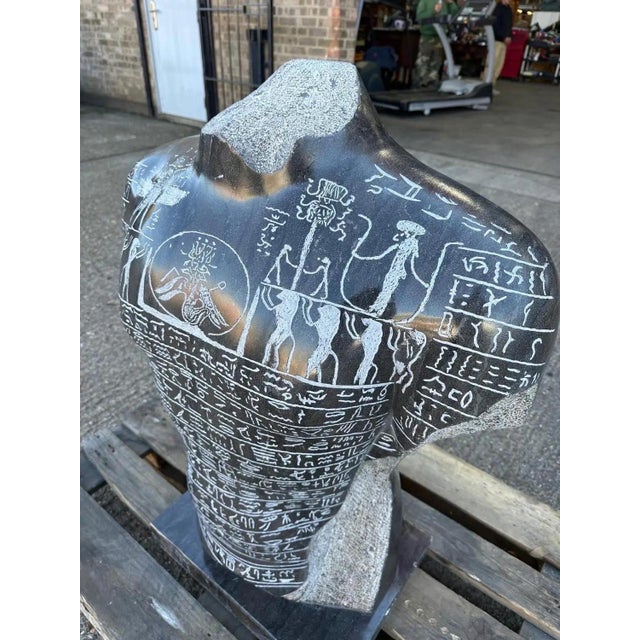 Stone Egyptian Marble Bust Sculpture For Sale - Image 7 of 15