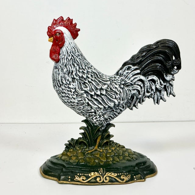 Vintage Home is pleased to offer this hand painted Cast Iron Rooster Doorstop. This Rooster is in very good condition with...