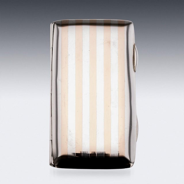 Antique 20th Century English Silver & Gold Business Card Case, Chester, 1911 For Sale - Image 3 of 13