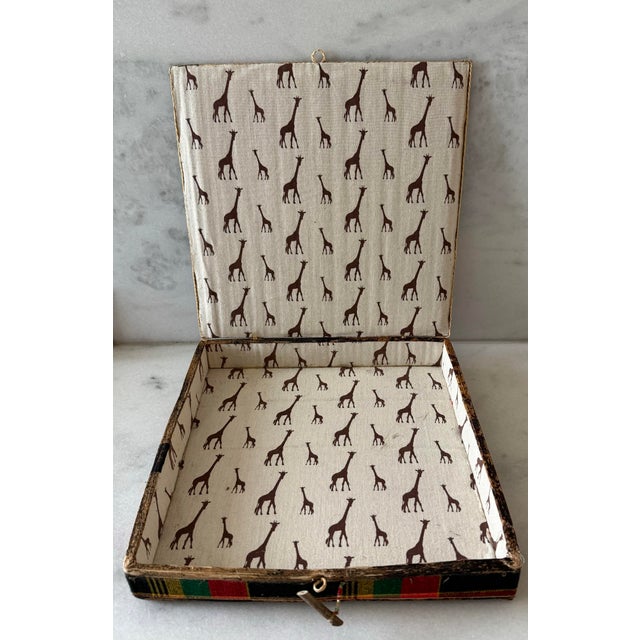 Green Set of 4 Boxed Set of Placemats From Giraffe Manor For Sale - Image 8 of 8