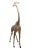 Sergio Bustamante Monumental Mid-Century Modern Hammered Brass & Bronze Giraffe, Animal Sculpture For Sale - Image 4 of 13