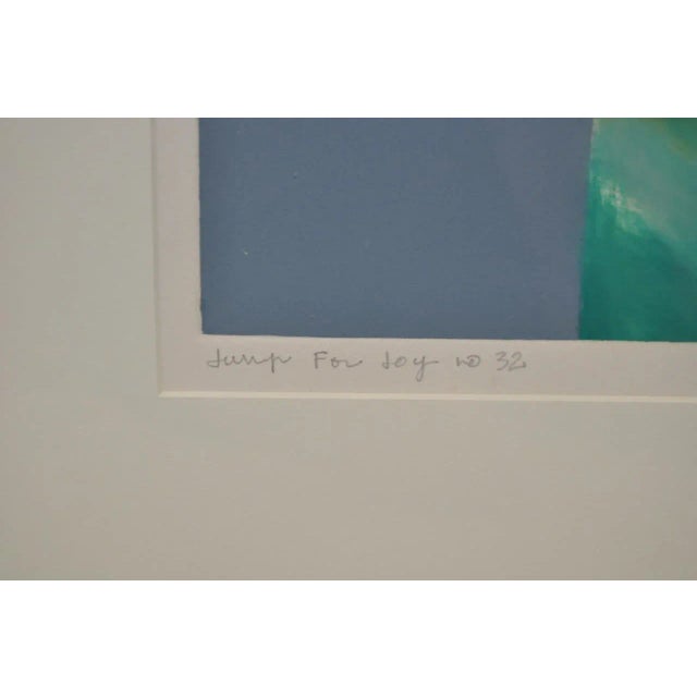 Abstract Mireille Morency-Lay (Canadian B.1943) "Jump for Joy" Monotypes 20th C. - a Pair For Sale - Image 3 of 9