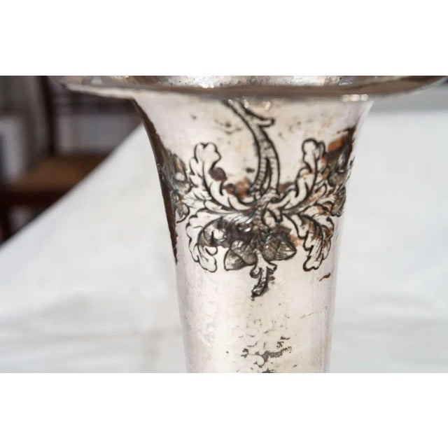 Silver Plated Victorian Trumpet Form Vase For Sale - Image 4 of 9