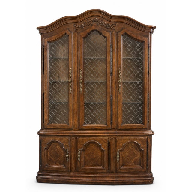 A beautifully crafted vintage china and display cabinet by Drexel, from the company’s desirable Touraine II collection,...