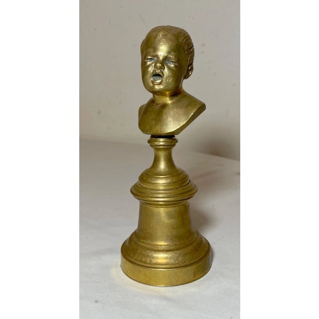 Up for sale is a very nice quality antique 19th century solid gold gilded bronze figural bust statue. It's beautifully...