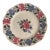 Antique Spongeware Ceramic Plate - Decorative Blue and Pink Floral Border For Sale