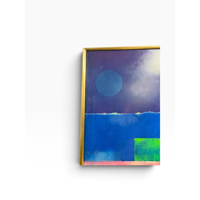 Monumental Alvaro Herrán Chávez Abstract Oil Painting "Plenilunio", Bogota 1973 For Sale - Image 4 of 10