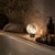 Aloadecor Smoky Grey Hand-Blown Art Glass Globe Table Lamp Cordless Rechargeable Decorative Bedside Lamp With Dimmable Led For Sale - Image 10 of 11
