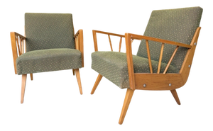 Mid-Century Danish Style Armchairs, Set of 2