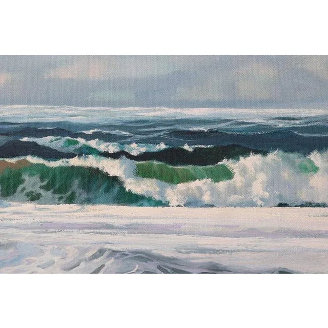 Unframed for Mark Only * Oil Painting "Shore Line at High Tide" by Robert P. Wheeler For Sale In Miami - Image 6 of 11