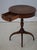 English Round Burl Walnut & Mahogany 1 Drawer Pedestal Table For Sale - Image 3 of 17