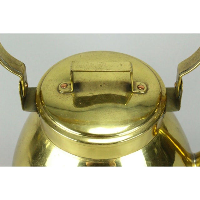 19th Century 1800s X-Large Brass Tea Coffee Kettle Community Teapot English For Sale - Image 5 of 13