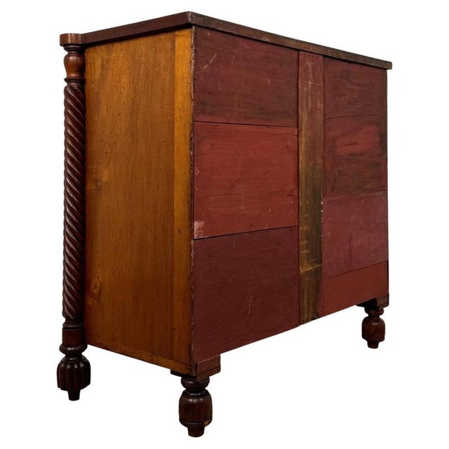Antique Early 19th Century English Regency Mahogany Chest of Drawers For Sale - Image 9 of 12