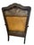 Mid 20th Century Traditional Queen Anne Style Dark Wood Caned Lounge Chair With Floral Velvet Cushions For Sale - Image 5 of 10