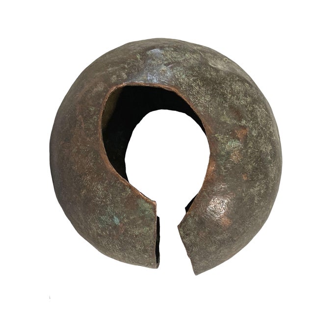 Metal Old Lg African Mbole Anklet Bracelet Trade Currency 9" W Congo For Sale - Image 7 of 7