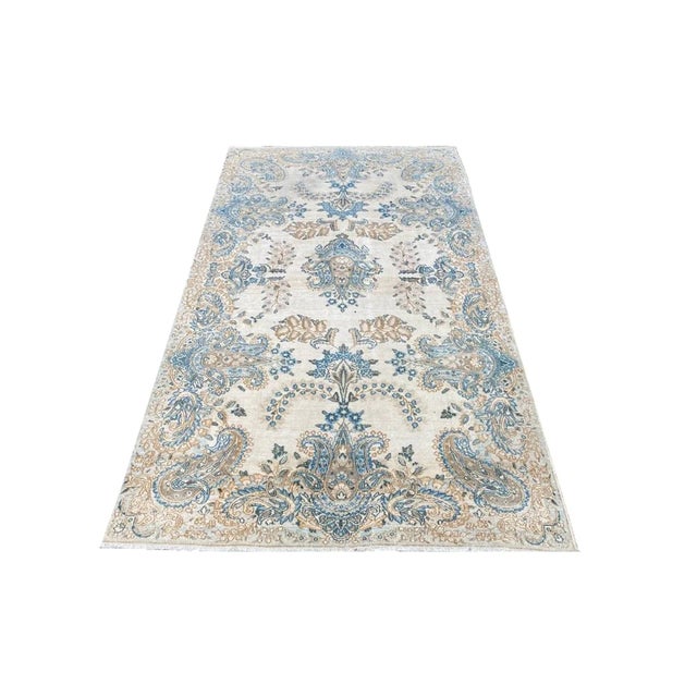 1940s Vintage Old Persian Kerman Area Rug 4x7 For Sale In Dallas - Image 6 of 12