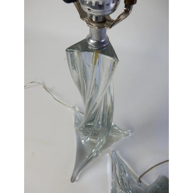St. Louis Crystal Vintage French Art Glass Lamps by St. Louis Crystal For Sale - Image 4 of 8