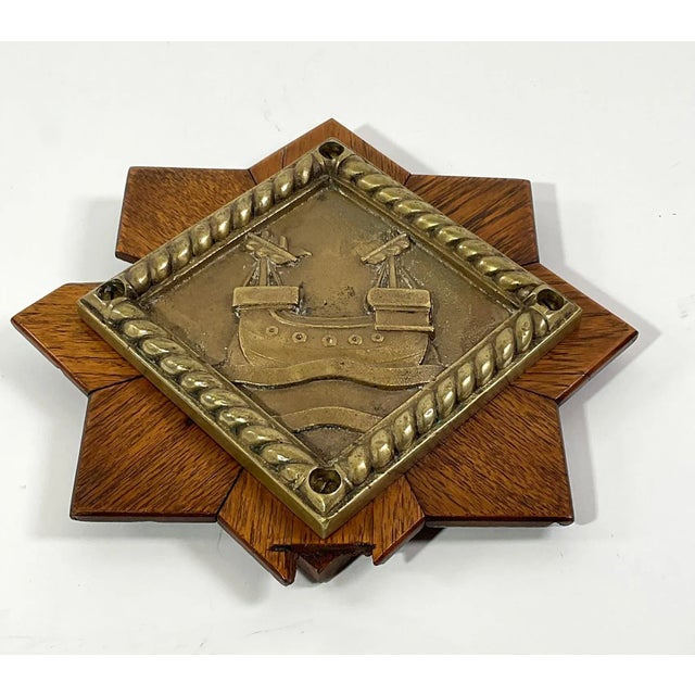 HMS Scarborough Brass Navy Plaque For Sale - Image 4 of 5