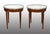 Antique Napoleon III Side Tables in Solid Mahogany With Marble Tops, France, Early 20th Century, Set of 2 For Sale - Image 4 of 4